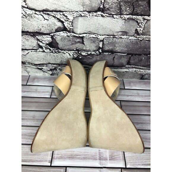 Manufacture d'Essai Beige Leather Wedge Platform Sandals Women’s Sz 38EU/7.5M US - Picture 15 of 16